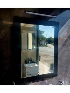 Dubai Nero ogledalo 60x80 LED sa crnom lampom 301273